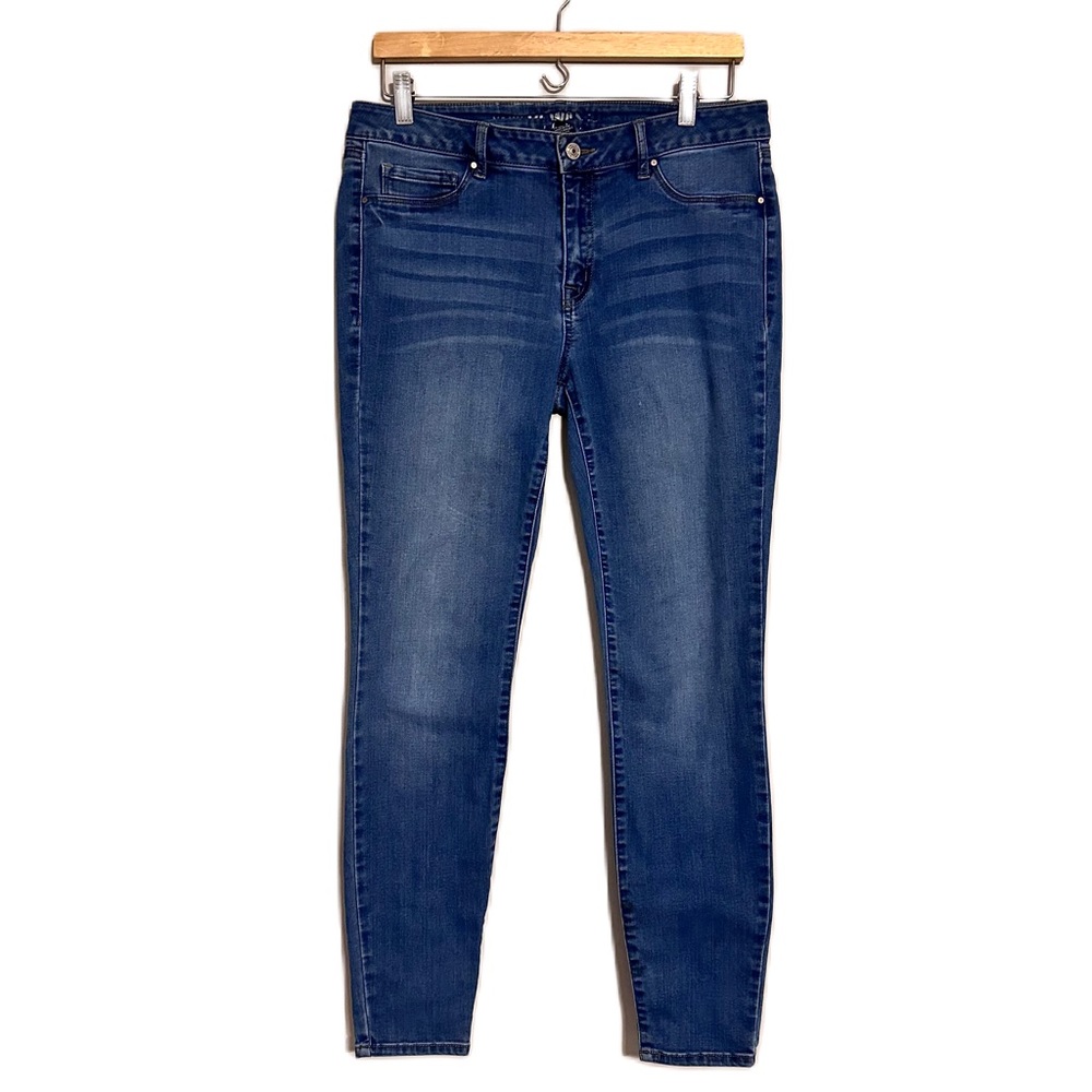 Rewash New York Skinny Jeans Women’s JR Size 13 | 30”Stretch Denim Med Blue Wash - Picture 2 of 13